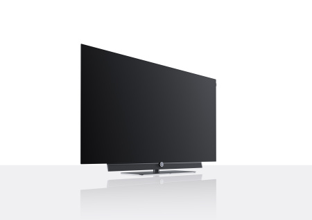 Loewe_bild_5_65_tablestand_basalt grey_leicht_rechts